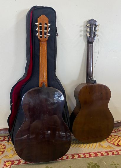 TWO GUITARS, one with cover

(one damaged,...