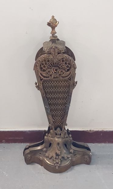 Bronze and brass fan-shaped PARE-FEU

H:...