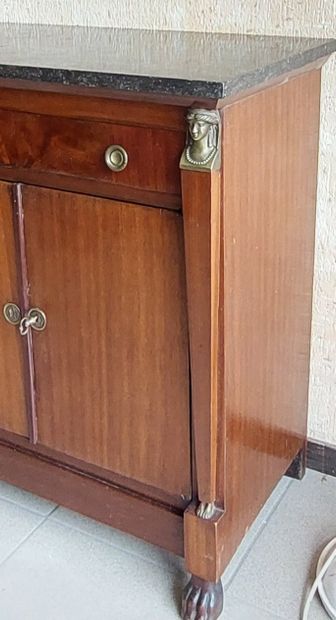 SMALL BUFFET in mahogany and mahogany veneer...
