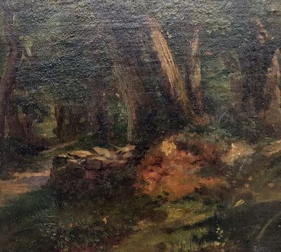 19th century FRENCH SCHOOL

Undergrowth

Oil...