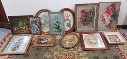 LOT OF PICTURES (watercolors, reproductions,...