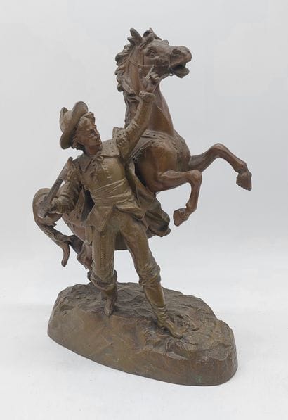 SUJET en régule

Hunter and horse

H: 41...