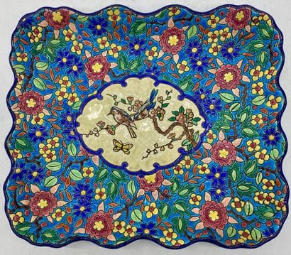 LONGWY

Longwy enamel dish decorated with...