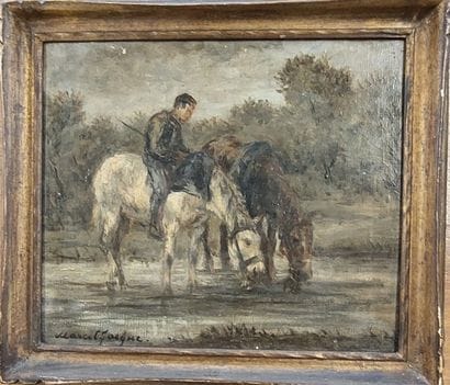 Marcel JACQUE

Horses at the trough

Oil...