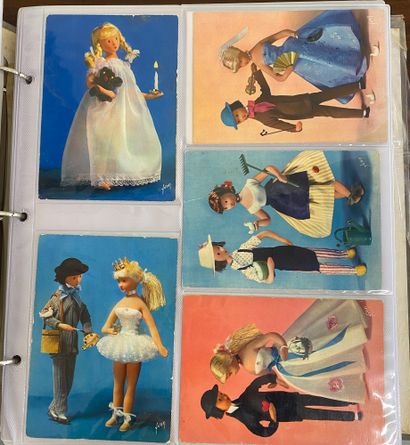 SET OF OLD POST CARDS, postcards by Peynet...