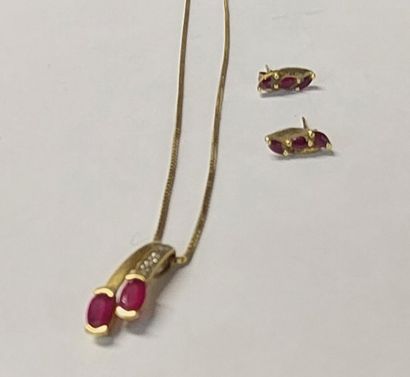 GOLD AND RUBY COLLAR

A pair of gold and...