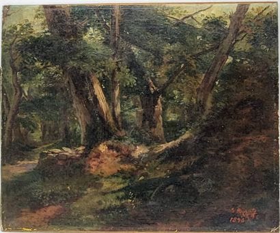 19th century FRENCH SCHOOL

Undergrowth

Oil...
