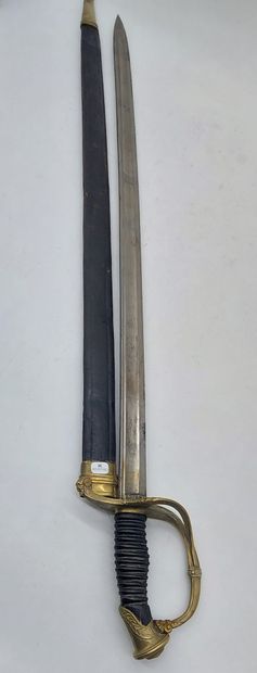 INFANTRY OFFICER'S SABRE, gilded and chased...