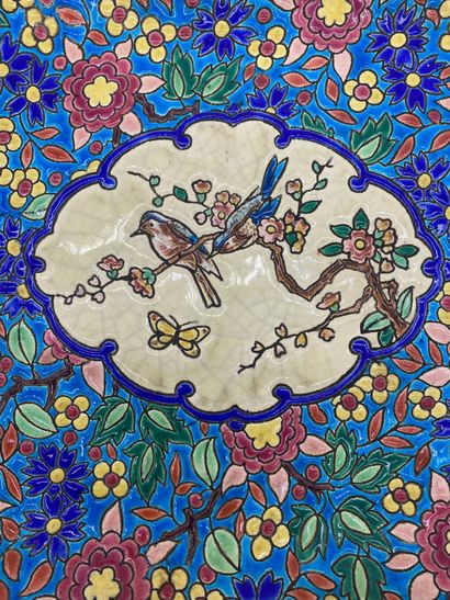LONGWY

Longwy enamel dish decorated with...