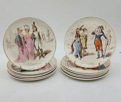 CREIL AND MONTEREAU

Twelve plates with printed...