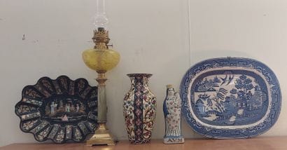 LOT including : 

- 1 Gien vase, H: 26 cm...