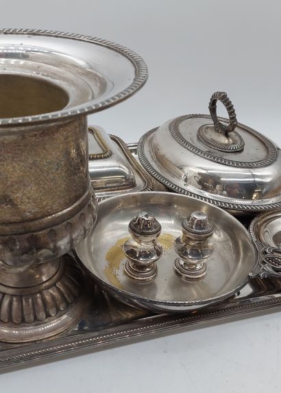 LOT OF SILVER METAL including: 

- 1 Christofle...