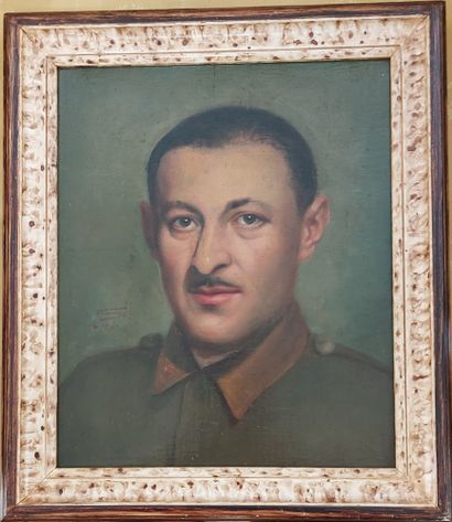 PORTRAIT OF A MAN

Oil on panel signed and...