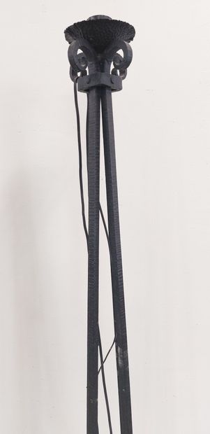 TWO LAMPADAIRES in wrought iron

H: 161 cm...