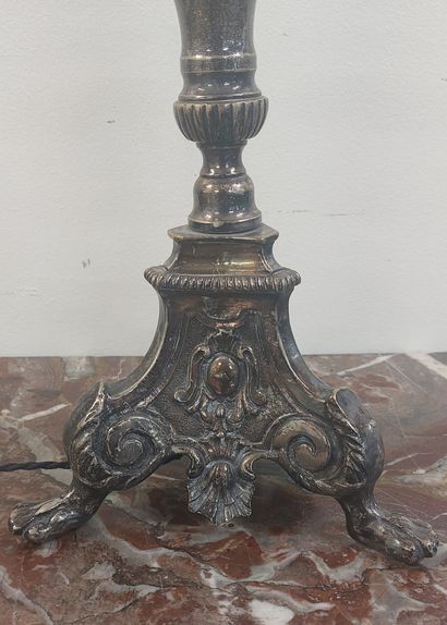 Silver-plated bronze PIQUE-CIERGE mounted...