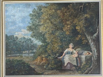 LOT comprenant : 

- portrait de jeune fille,...