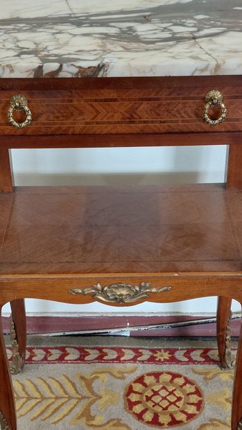 TABLE DE SALON in veneered wood opening by...