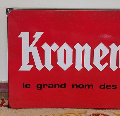 GRANDE PLAQUE PUBLICITAIRE en tôle émaillée...