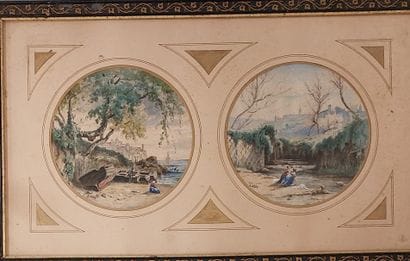 A. ORRY

Washerwomen

Signed watercolors

D...