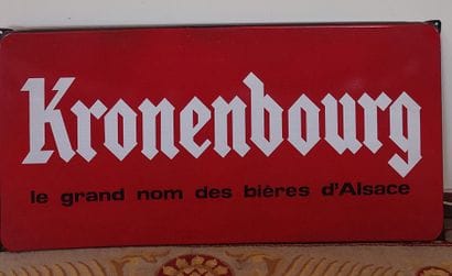 GRANDE PLAQUE PUBLICITAIRE en tôle émaillée...