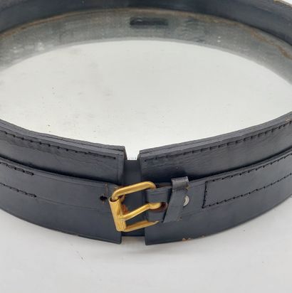Jacques ADNET (1900-1984) 

Black leather...