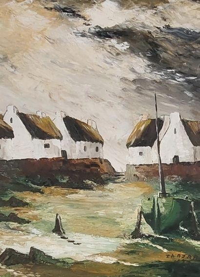 THAZAR?

Houses by the sea 

Oil on canvas...