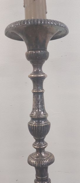 Silver-plated bronze PIQUE-CIERGE mounted...