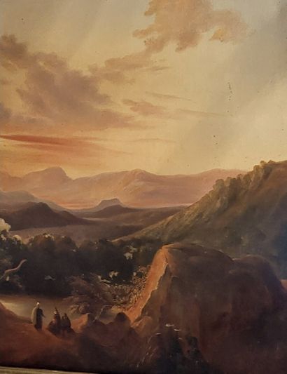 MOUNTAIN LANDSCAPE

Oil on canvas monogrammed...