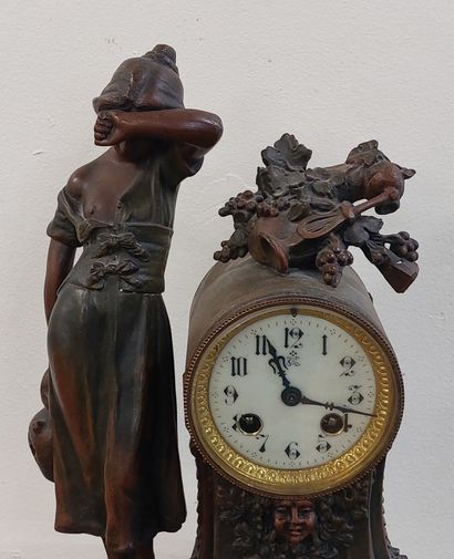 Regula and marble CLOCK decorated with a...