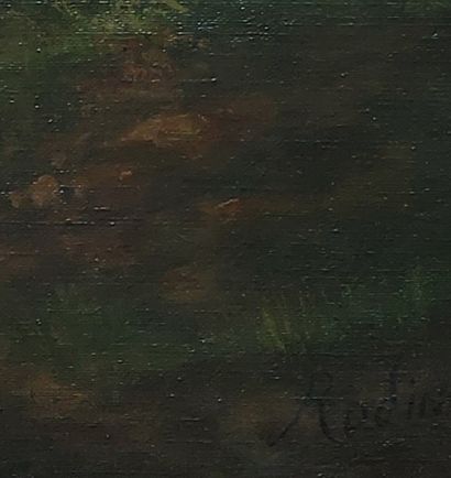 RODIN

Thatched cottages

Oil on canvas signed...