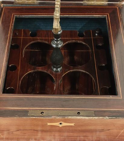 LIQUEUR CELLAR CASE in rosewood veneer with...