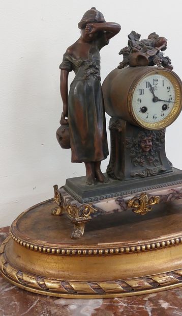 Regula and marble CLOCK decorated with a...