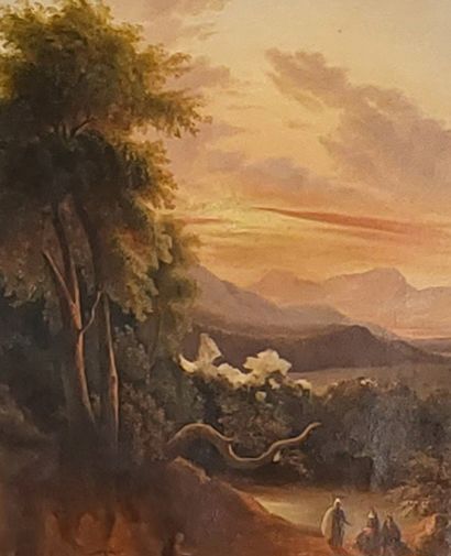 MOUNTAIN LANDSCAPE

Oil on canvas monogrammed...