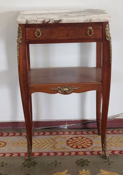 TABLE DE SALON in veneered wood opening by...