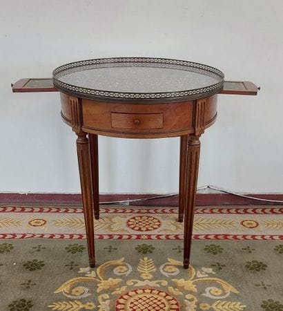 TABLE BOUILLOTTE in mahogany and mahogany...