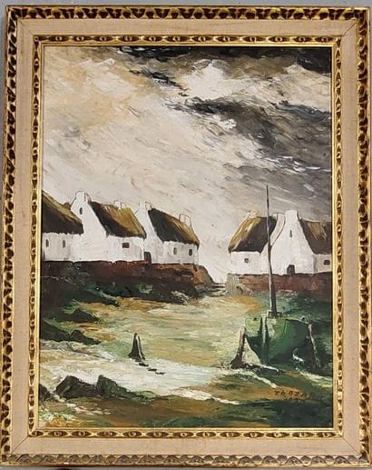 THAZAR?

Houses by the sea 

Oil on canvas...