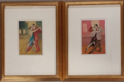 Mabella POLICASTRO 

Set of 7 acrylics and...