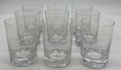 DAUM

Suite of nine Daum crystal orangeade...