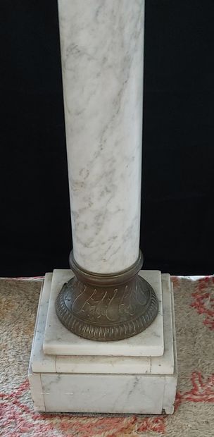 COLUMN in marble and bronze

H : 114 cm

(chips...