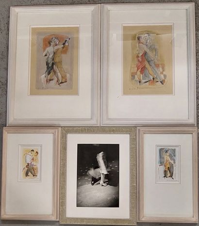 Mabella POLICASTRO 

Set of 7 acrylics and...