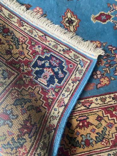 TWO RUGS

- handmade wool carpet with flower...