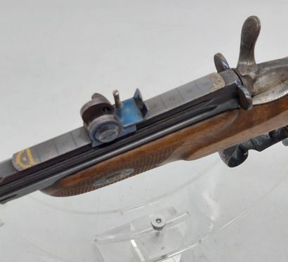 SHOOTING PISTOL, percussion, wooden stock...