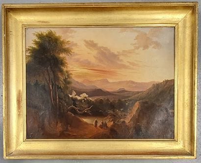 MOUNTAIN LANDSCAPE

Oil on canvas monogrammed...