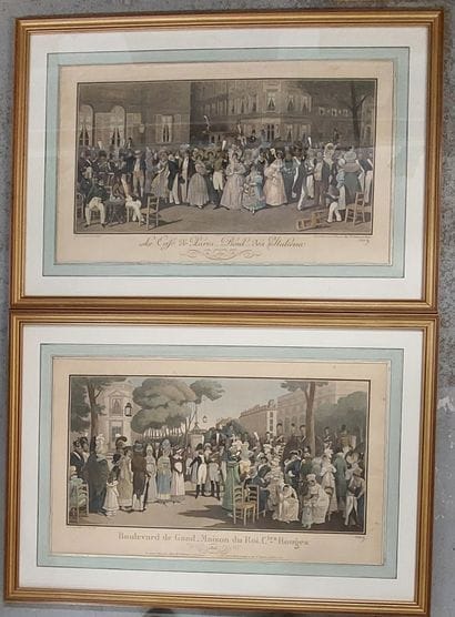 SET of 3 heightened engravings: 