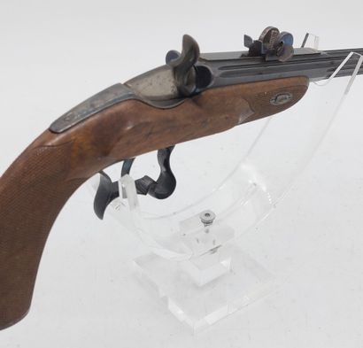 SHOOTING PISTOL, percussion, wooden stock...