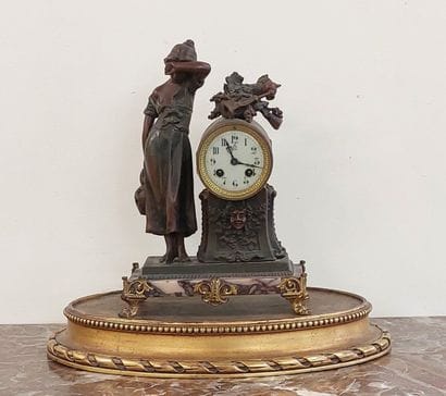 Regula and marble CLOCK decorated with a...