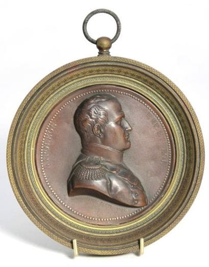 PLAQUE en ronde bosse, Napoléon Empereur...