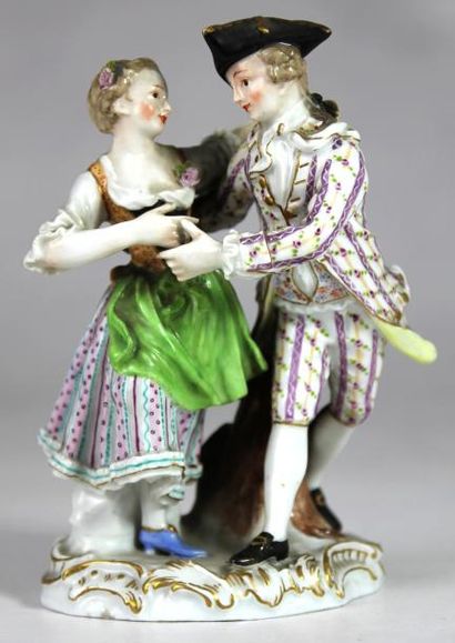 SAXE
SUJET en porcelaine polychrome représentant...