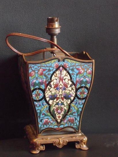 PIED DE LAMPE en émaux cloisonnés de la maison...
