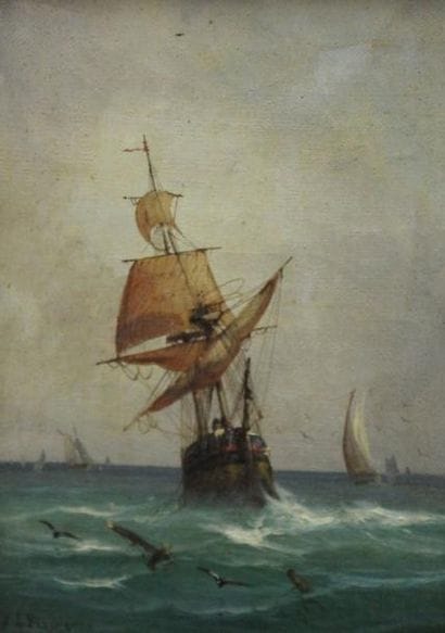 ECOLE FRANCAISE DU XIXème siècle
Marine Huile...